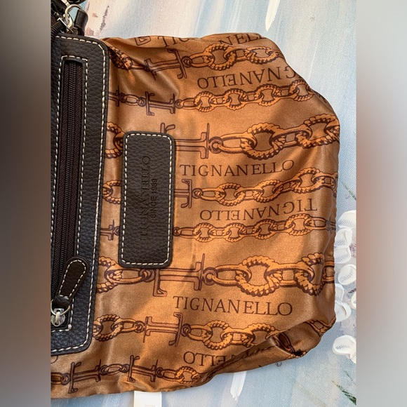 Tignanello 100% Genuine Leather Brown Crossbody Purse Vintage Academia Timeless - Picture 16 of 16